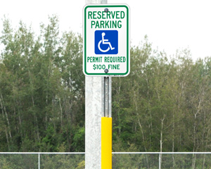 Reserved Parking Delaware Sign