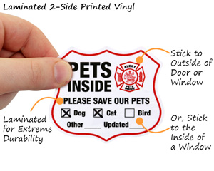 Pets Inside 2-Sided Label Set