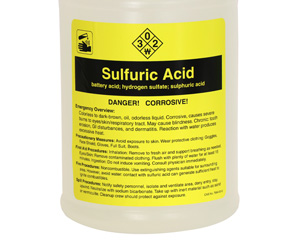 Sulfuric Acid Label