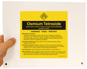 Osmium Tetroxide Label