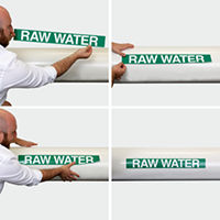 Apply Adhesive Vinyl Pipe Markers