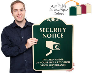 Area under video surveillance sign