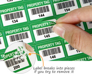 Tamperproof asset labels