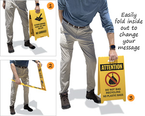 Attention Reversible Lightweight Floor Signs