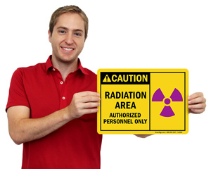 Caution Radiation Area Sign