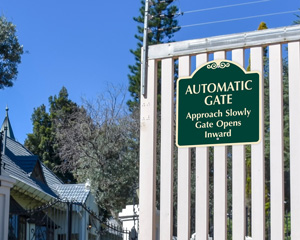 Designer Gate Open Sign