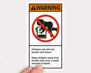 Baby In Bucket Warning Labels