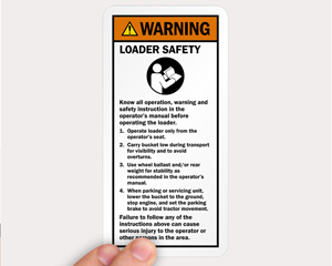Backhoe Warning Label