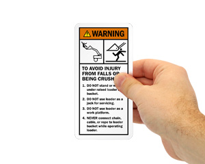 Backhoe Warning Labels