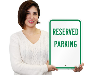 Bank Reserved Parking Sign