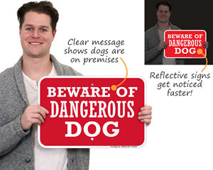 Dangerous Dog Beware Sign