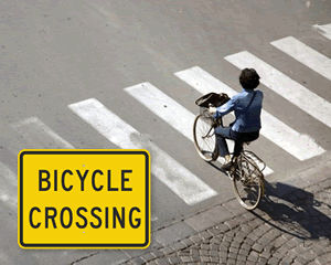 Bicycle Crossing Signs