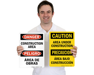 Bilingual Construction Signs