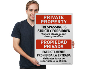 Bilingual Private Property Sign