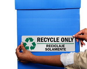 Bilingual Recycle Only Label