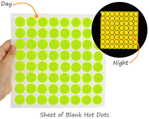Blank Reflective Hot Dots