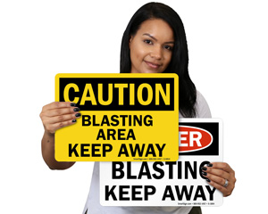 Blasting Zone Sign