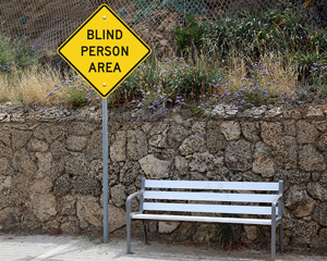 Blind Person Area Signs