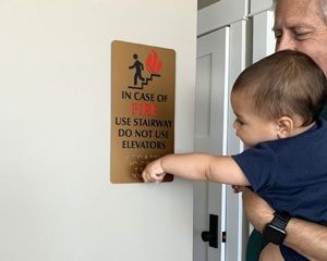 Fire Exit Braille Sign