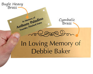 Brass memorial plaques