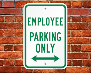 Employee Parking Only Sign