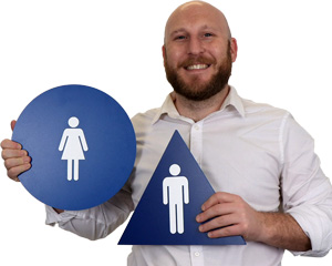 ADA bathroom signs