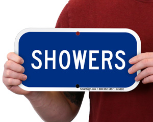 Shower Door Sign