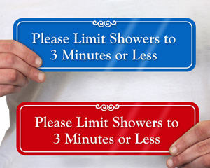 Designer Shower Sign