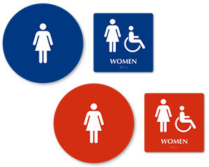 California Bathroom Sign Kit