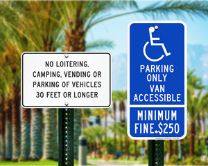 California Parking, Fire Lane, and Other Regulated Signs