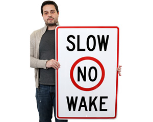 No Wake Sign