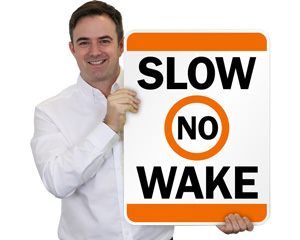 No Wake Signs