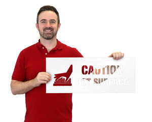 Caution Hot Surface Stencil