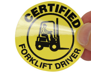 Certified Forklift Operators Sticker