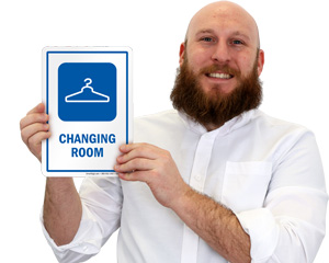Colored Changing Room Sign