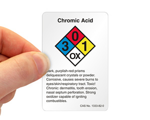 Chromic Acid Warning