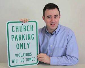 Church Parking Signs