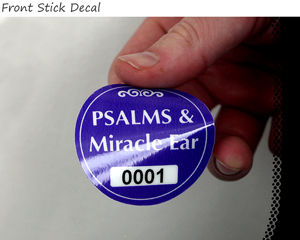 Circular parking permit decals