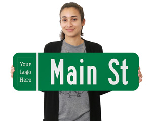Main Street Official Green Sign