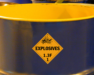 Explosive 1.3 1 Placard