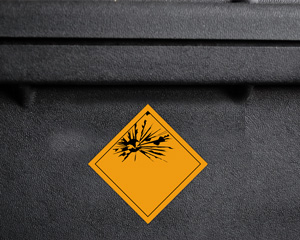 Blank Class 1 Explosive Hazmat Labels