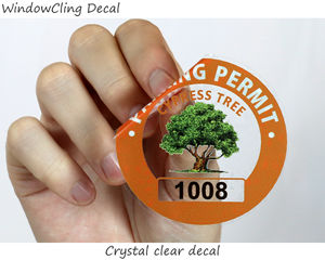clear parking permit decals