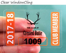 Clear windowcling parking sticker