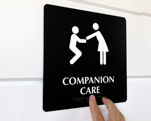 Companion Care Elderly Bathroom Sign