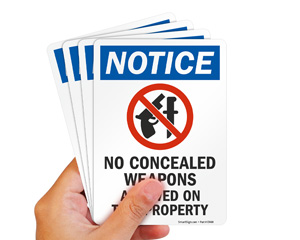 No Weapon Sign