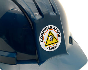 Confined space sticker