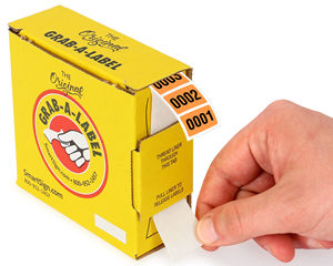 Colored Consecutively Numbered Labels