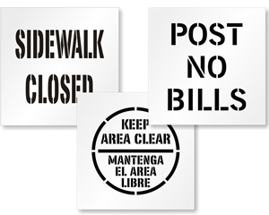 Construction Area Stencils
