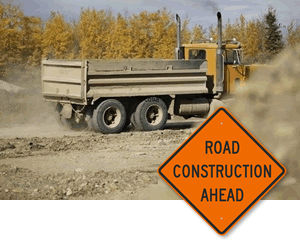 Road construction signs