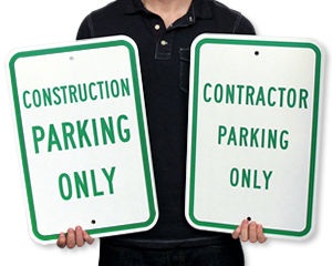 Construction Parking Signs